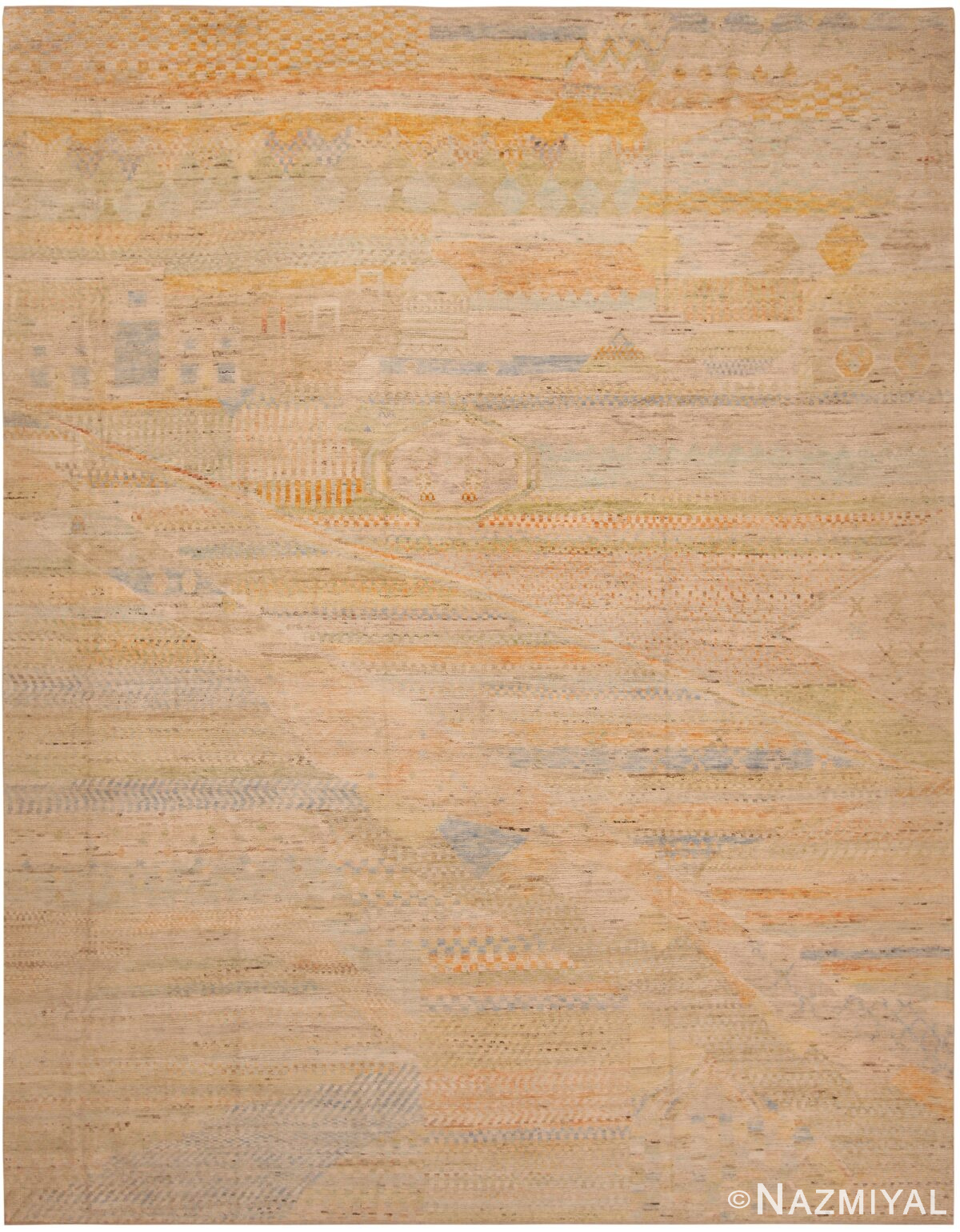 Modern Moroccan Primitive Design Rug 61004 by Nazmiyal Antique Rugs