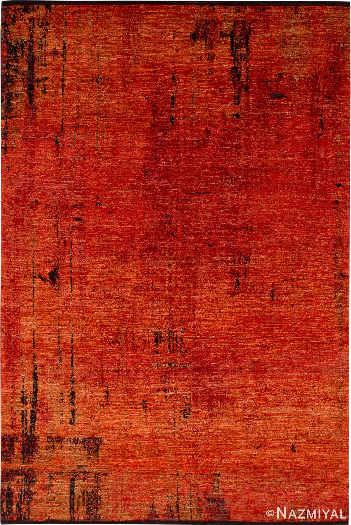 Red Modern Transitional Rug 61013 by Nazmiyal Antique Rugs
