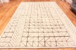 Whole View Of Decorative Ivory Brown Modern Swedish Inspired Pile Rug 60908 by Nazmiyal Antique Rugs