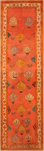 Antique Turkish Oushak Runner Rug 71596 by Nazmiyal Antique Rugs