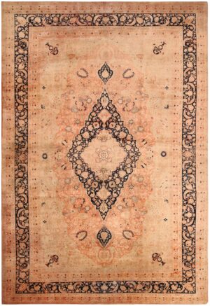 Large Antique Persian Mohtasham Kashan Rug 71590 by Nazmiyal Antique Rugs