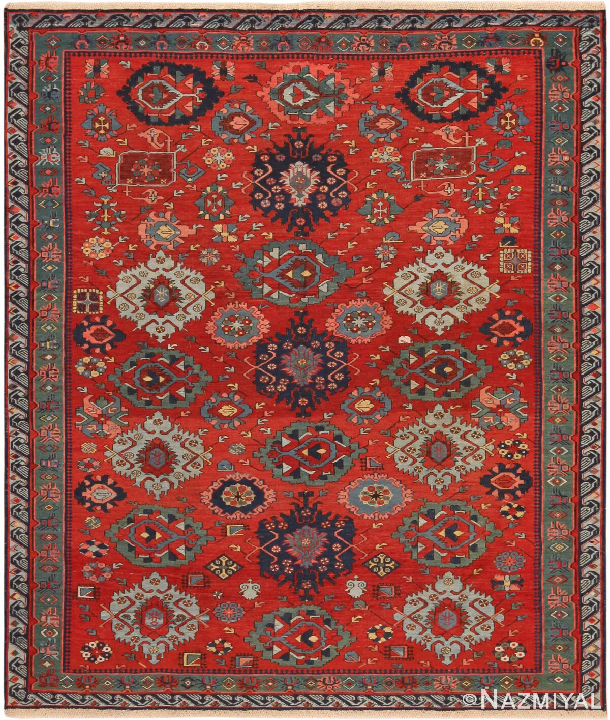 Antique Caucasian Soumak Area Rug 71597 by Nazmiyal Antique Rugs