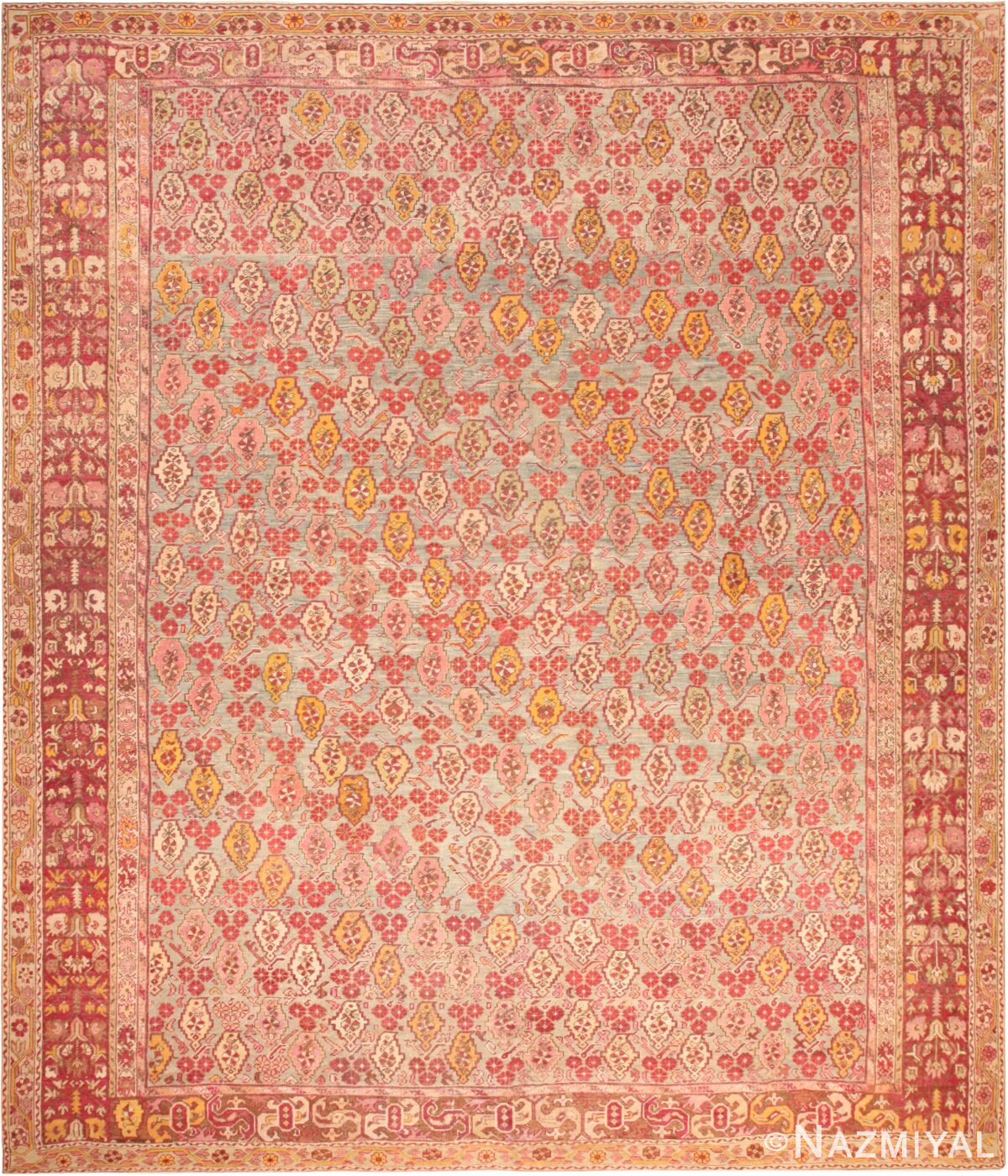 Large Antique Turkish Ghiordes Area Rug 70394 by Nazmiyal Antique Rugs