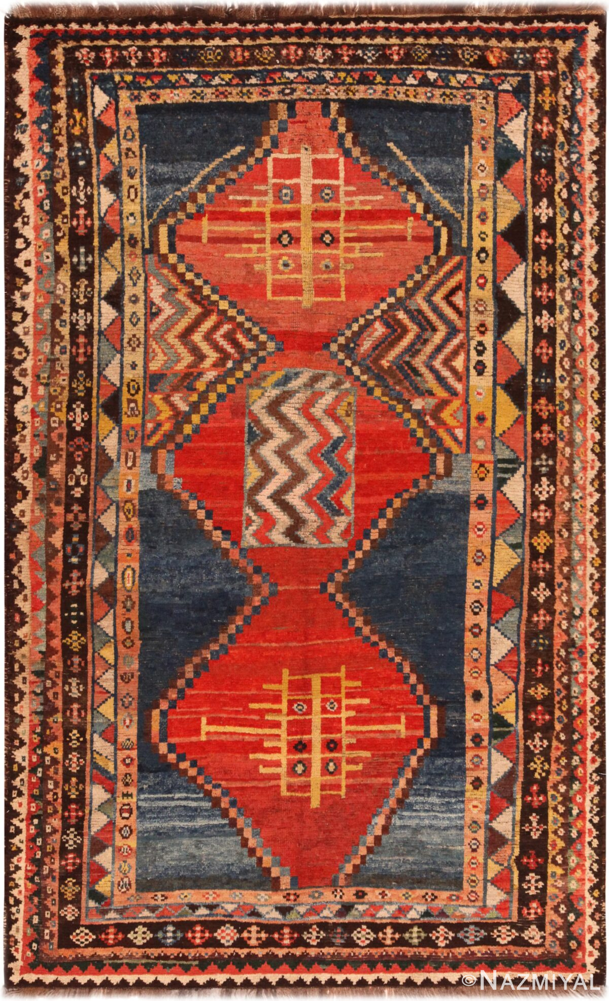 Vintage Persian Gabbeh Rug 71587 by Nazmiyal Antique Rugs