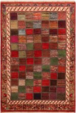 Colorful Vintage Persian Gabbeh Rug 71658 by Nazmiyal Antique Rugs