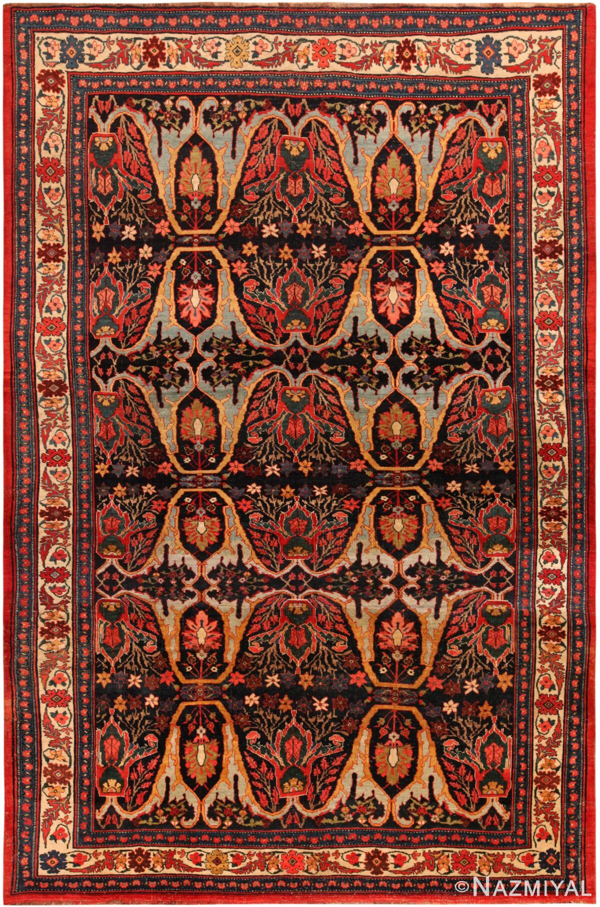 Antique Persian Bidjar Rug 71602 by Nazmiyal Antique Rugs