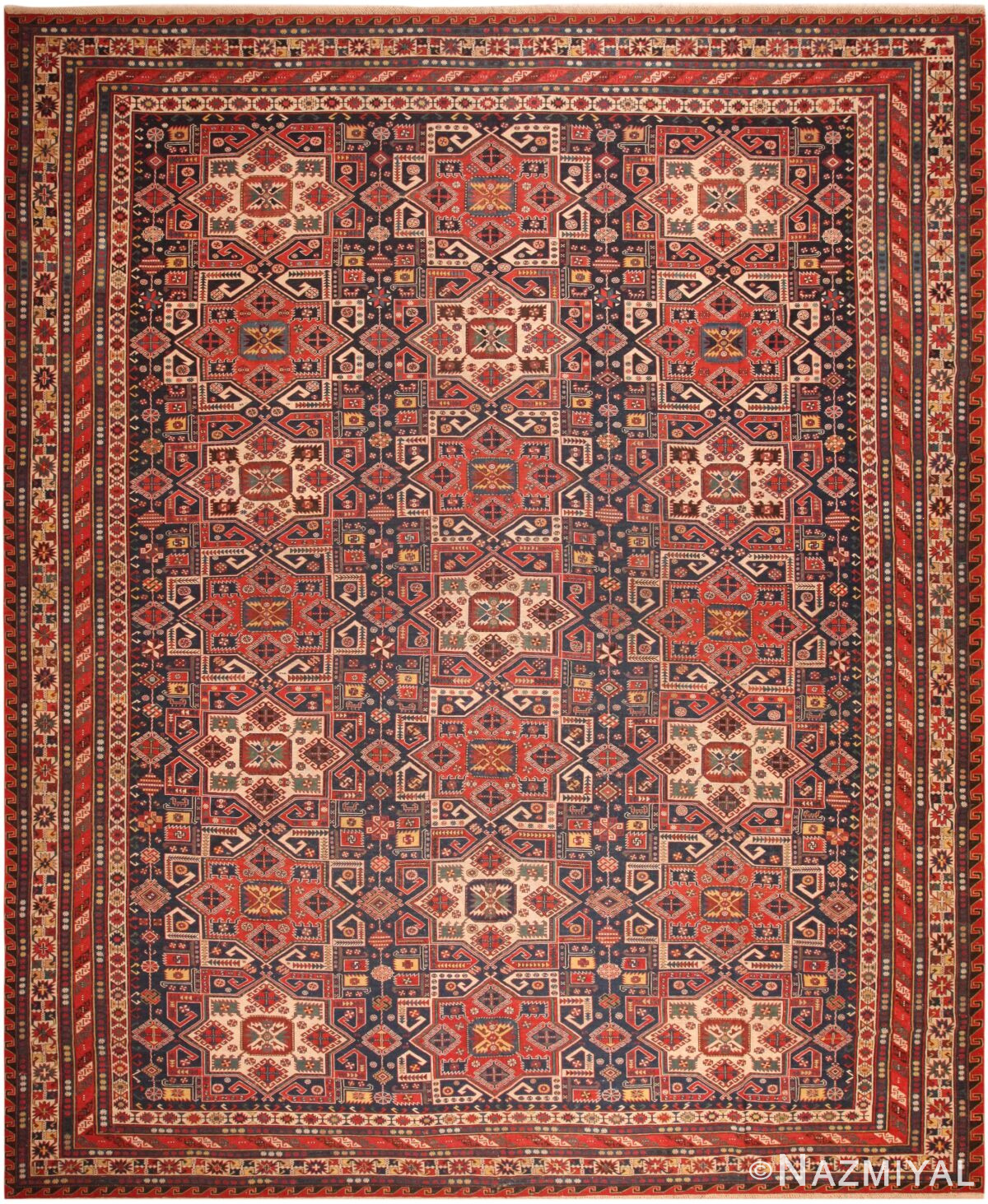 Large Antique Caucasian Soumak Rug 71603 by Nazmiyal Antique Rugs