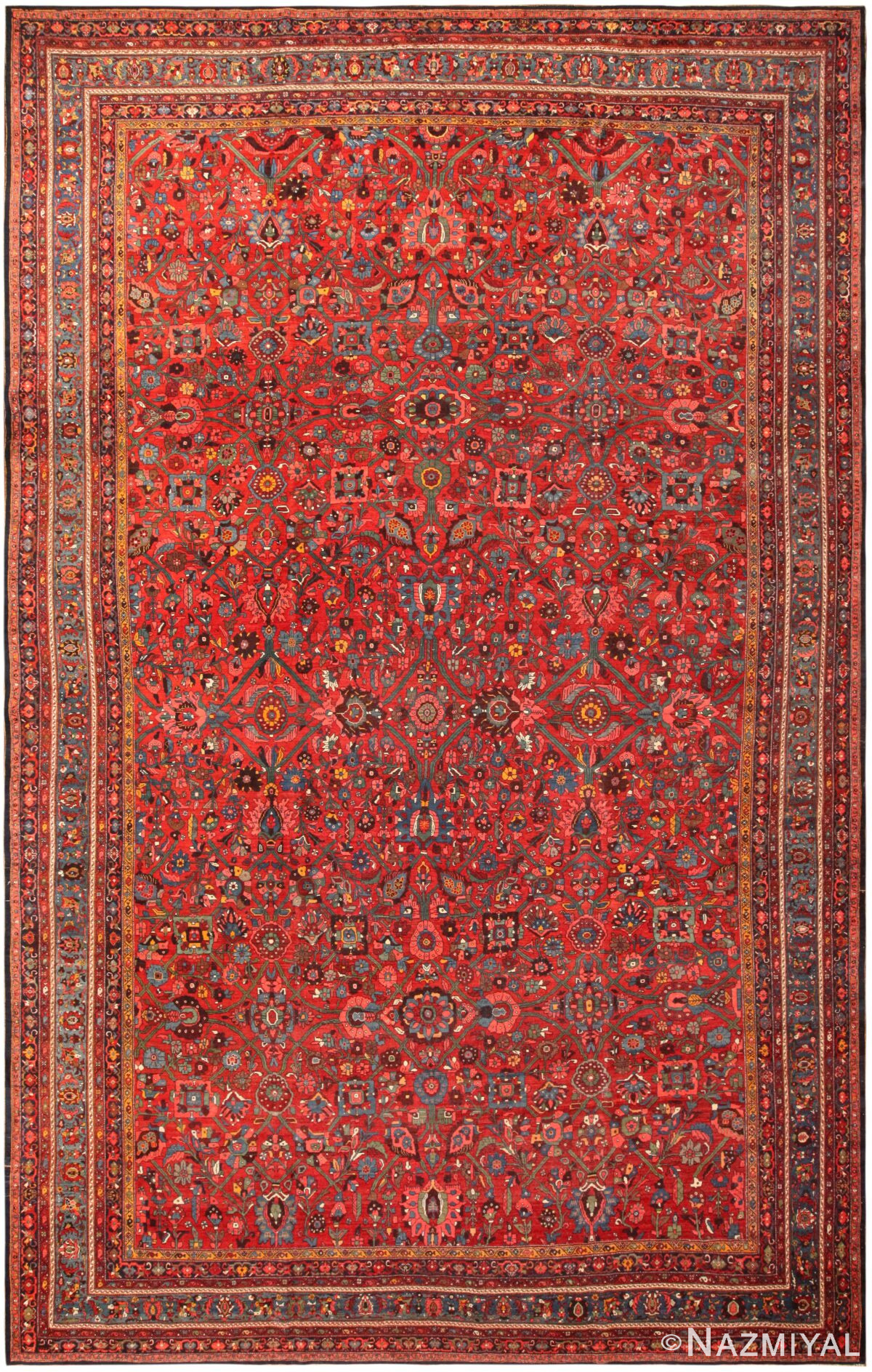 Oversized Antique Persian Bidjar Rug 71639 by Nazmiyal Antique Rugs