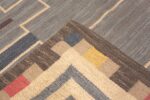 Back Of Geometric Vintage Scandinavian Swedish Kilim Rug 71666 by Nazmiyal Antique Rug