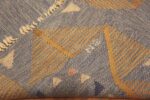 Back Of Geometric Vintage Scandinavian Swedish Kilim Rug Signed Svea Noren 71668 by Nazmiyal Antique Rug