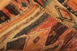 Back Of Vintage Tribal Design Persian Gabbeh Rug 71657 by Nazmiyal Antique Rugs