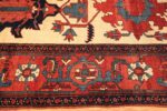Border Details Of Antique Persian Heriz Area Rug 71660 by Nazmiyal Antique Rugs