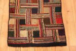 Bottom Of Basket Weave Design Antique American Hooked Runner Rug 71695 by Nazmiyal Antique Rugs