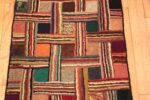 Center Of Basket Weave Design Antique American Hooked Runner Rug 71695 by Nazmiyal Antique Rugs