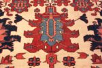 Close Up Antique Persian Heriz Area Rug 71660 by Nazmiyal Antique Rugs