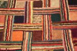 Close Up Basket Weave Design Antique American Hooked Runner Rug 71695 by Nazmiyal Antique Rugs