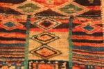 Close Up Of Vintage Tribal Design Persian Gabbeh Rug 71657 by Nazmiyal Antique Rugs