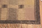 Corner Of Vintage Swedish Kilim Rug Signed Brita Grahn 71671 by Nazmiyal Antique Rug
