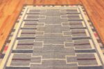 Detail Of Geometric Vintage Scandinavian Swedish Kilim Rug 71666 by Nazmiyal Antique Rug