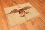 Side Of Antique Hooked American Eagle Rug 41024 by Nazmiyal Antique Rugs