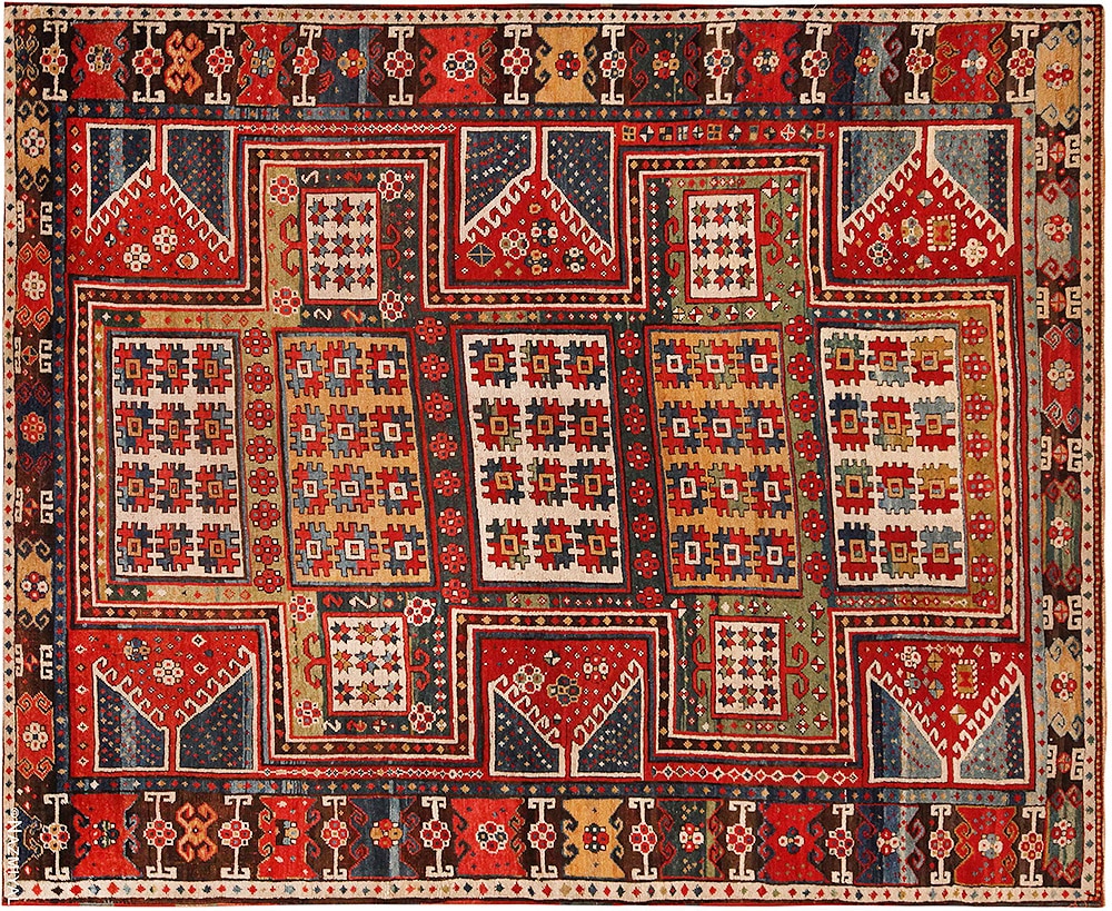 Tribal Antique Caucasian Sewan Kazak Rug by Nazmiyal Antique Rugs