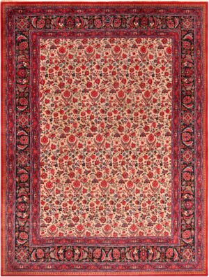 Vintage Persian Khorassan Rug Signed Jamshidi 71722 by Nazmiyal Antique Rugs