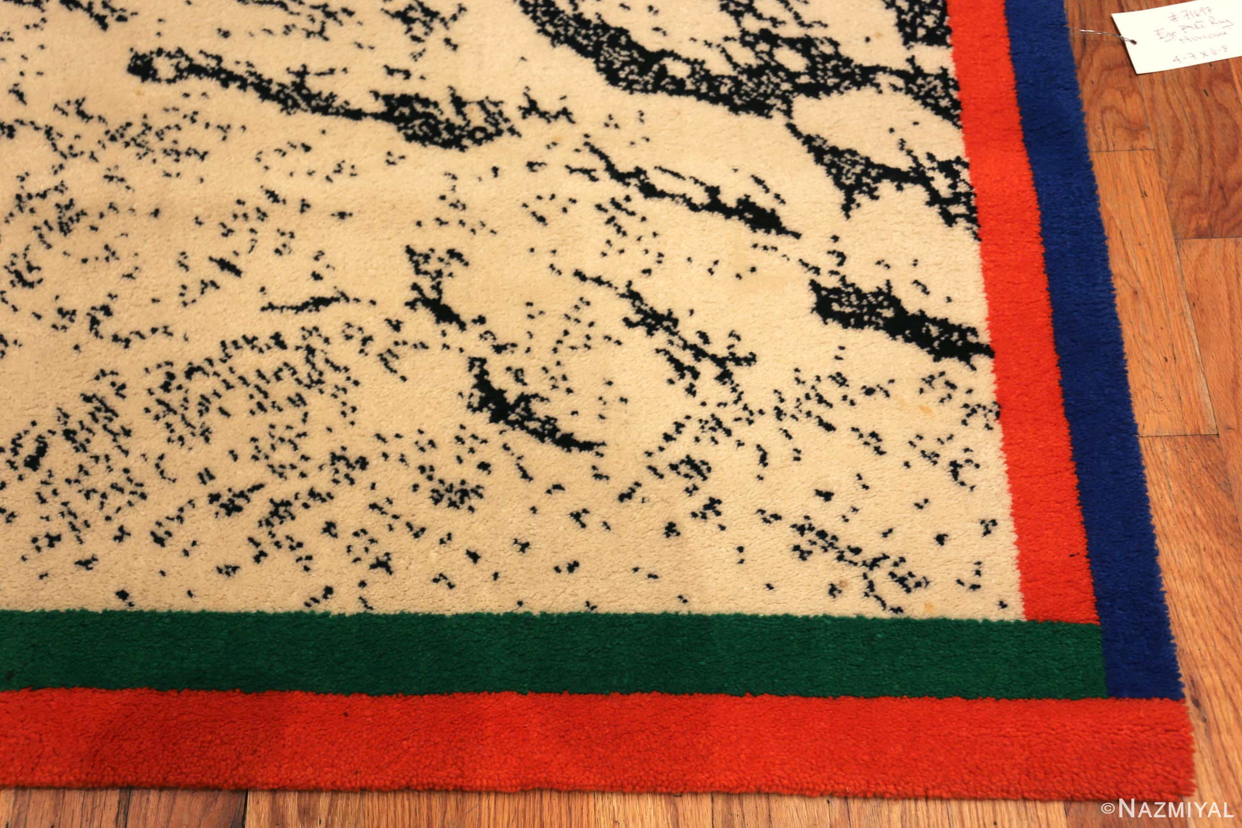 Corner Of Vintage Scandinavian Ege Rug Named 