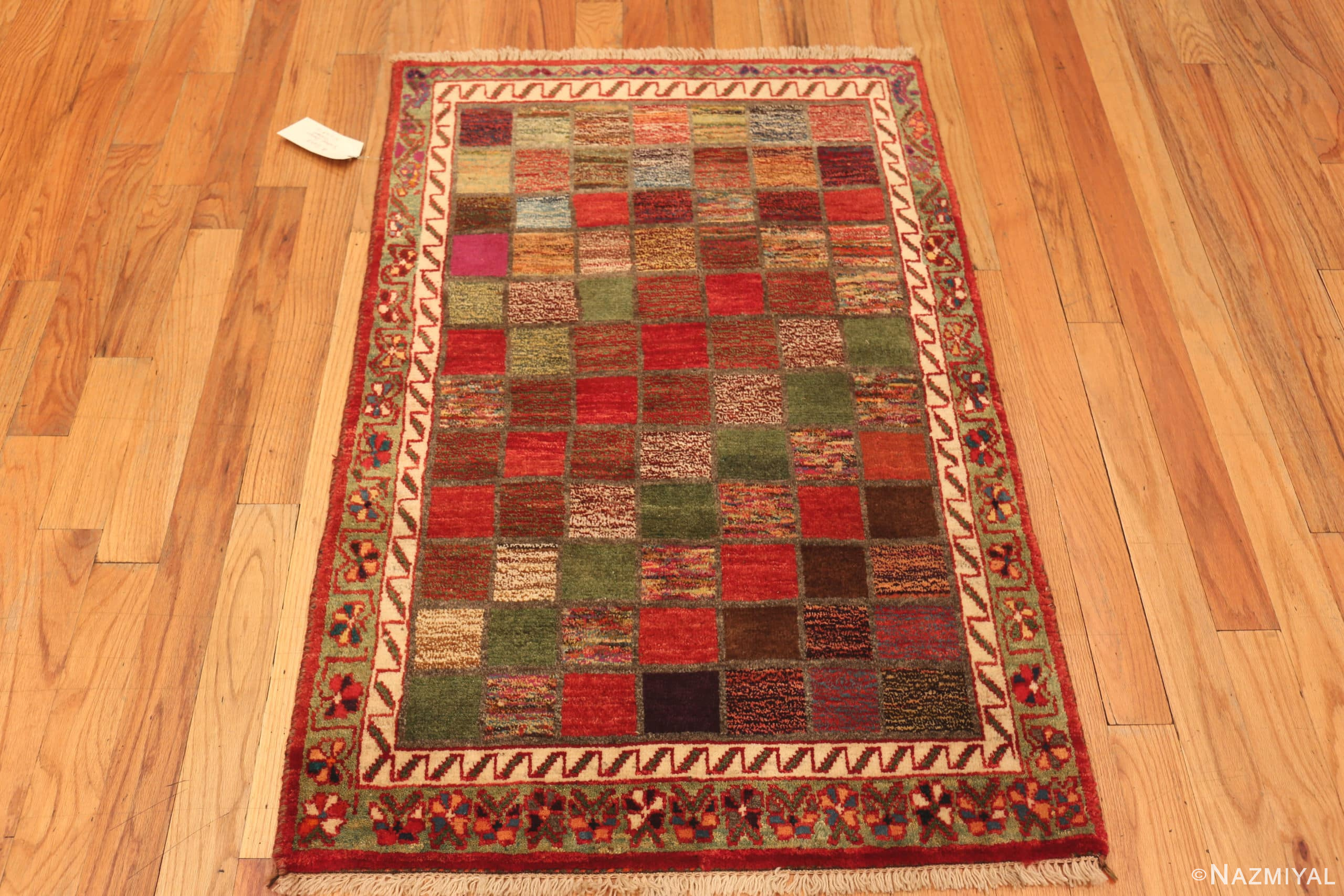 Whole View Of Colorful Vintage Persian Gabbeh Rug 71658 by Nazmiyal Antique Rug