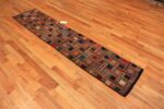 Whole View Of Basket Weave Design Antique American Hooked Runner Rug 71695 by Nazmiyal Antique Rugs