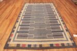 Whole View Of Geometric Vintage Scandinavian Swedish Kilim Rug 71666 by Nazmiyal Antique Rug