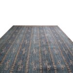 Detail Of Blue Modern Swedish Style Geometric Rug 61086 by Nazmiyal Antique Rugs