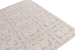 Detail Of Modern Geometric Swedish Inspired Rug 61074 by Nazmiyal Antique Rugs