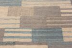 Detail Of Square Modern Geometric Swedish Inspired Flat Woven Area Rug 60898 by Nazmiyal Antique Rugs