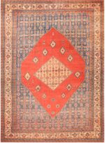 Large Antique Persian Bakshaish Rug 71764 by Nazmiyal Antique Rugs