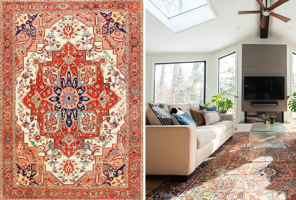 Large Antique Persian Heriz Serapi Rug Large Antique Persian Heriz Serapi Rug by Nazmiyal Antique Rugs