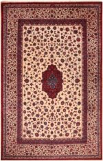 Large Vintage Persian Mashad Rug Signed "Saber" 71765 by Nazmiyal Antique Rugs