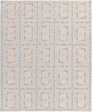 Modern Geometric Swedish Inspired Rug 61074 by Nazmiyal Antique Rugs