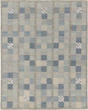 Modern Swedish Style Rug 61068 by Nazmiyal Antique Rugs