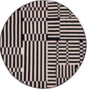 Round Kusaska Tika Design Kilim Rug By Genaro Rivas 61098 by Nazmiyal Antique Rugs