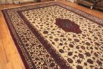 Side Of Large Vintage Persian Mashad Rug Signed Saber 71765 by Nazmiyal Antique Rugs