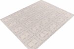 Side Of Modern Geometric Swedish Inspired Rug 61074 by Nazmiyal Antique Rugs