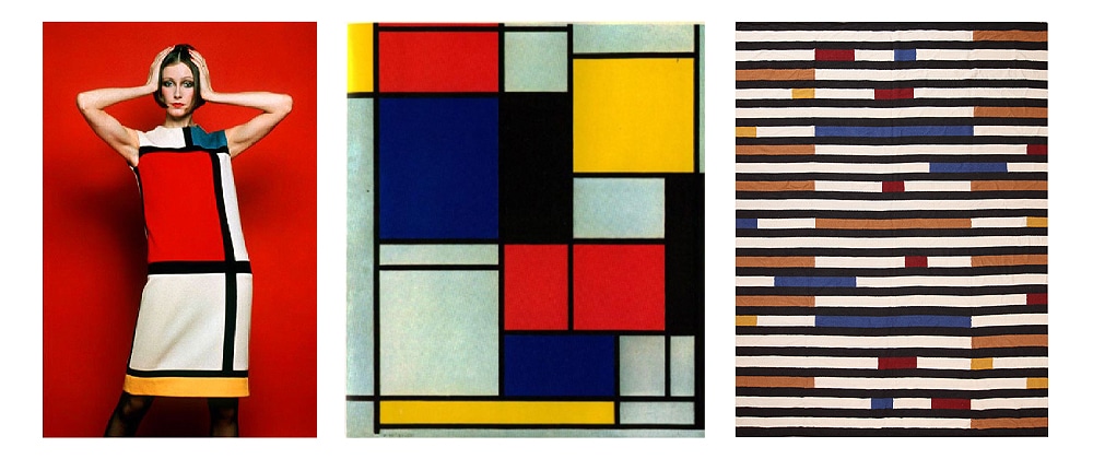 Piet Mondrain Painting Inspired Fashion and Rugs by Nazmiyal Antique Rugs