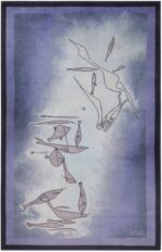 Vintage Artistic Paul Klee Fish Area Rug 71734 by Nazmiyal Antique Rugs