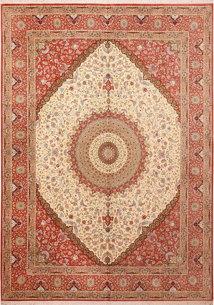 Vintage Silk Qum Rug by Nazmiyal Antique Rugs