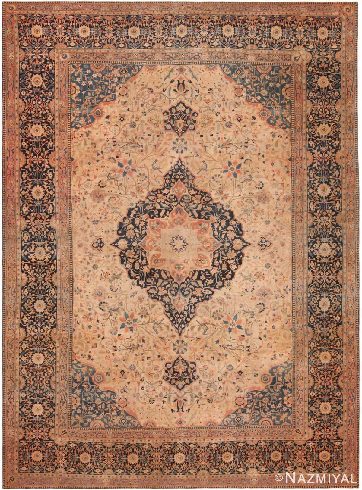 Antique Persian Mohtasham Kashan Rug 71342 by Nazmiyal Antique Rugs
