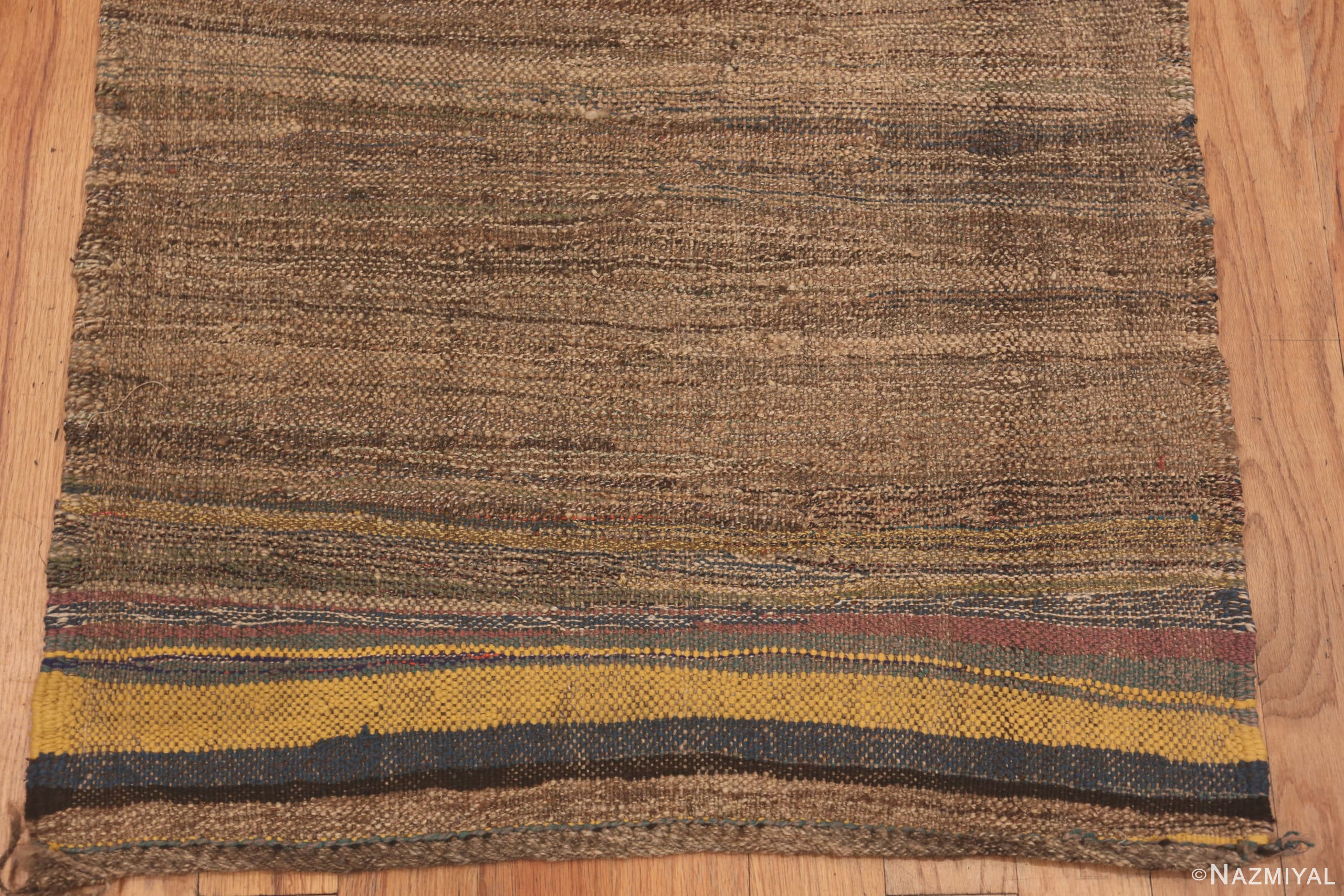 Details Of Artistic Colorful Vintage Persian Kilim Runner Rug 60370 by Nazmiyal Antique Rugs