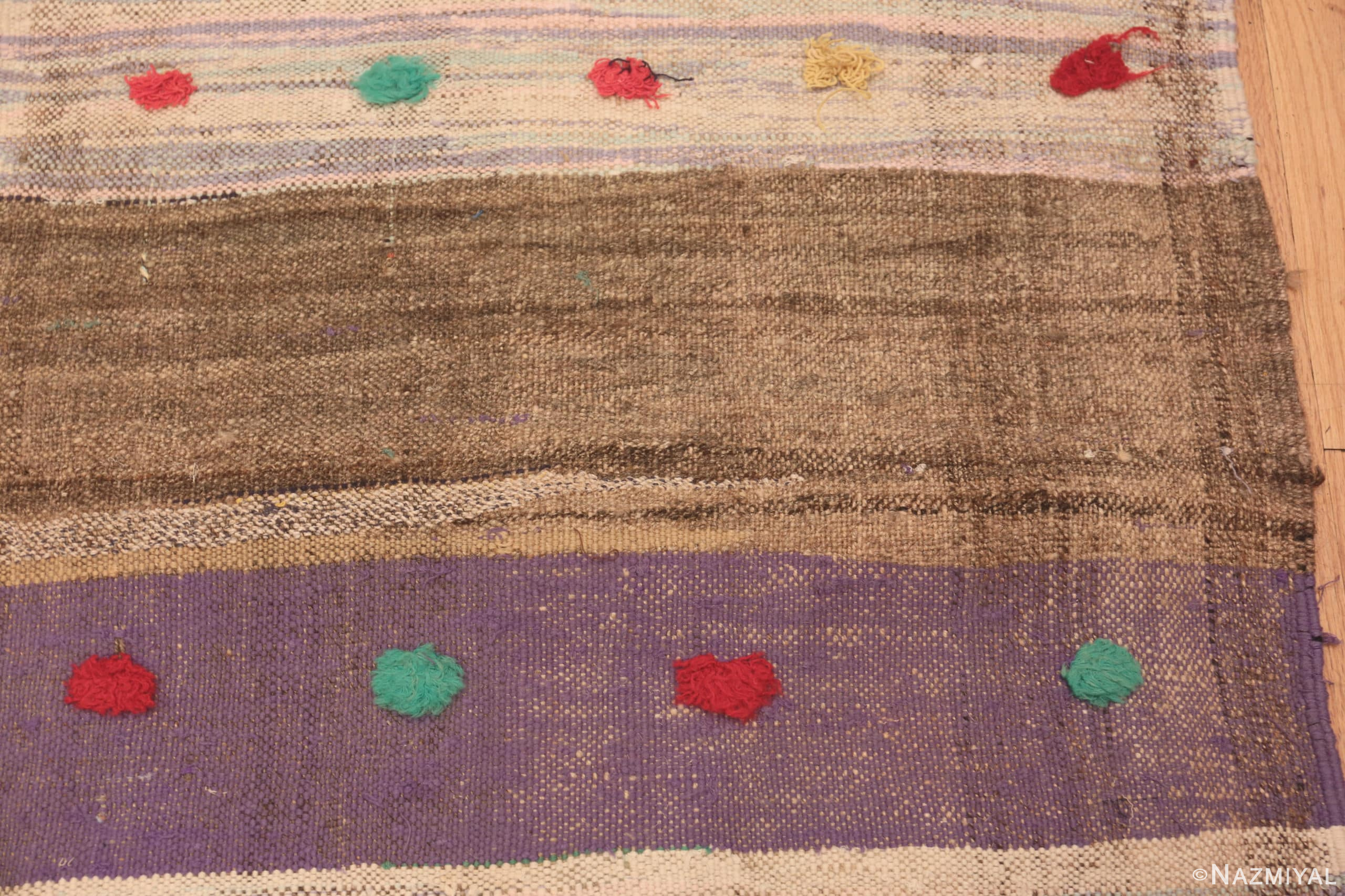 Details Of Colorful Vintage Persian Kilim Runner Rug 60369 by Nazmiyal Antique Rugs