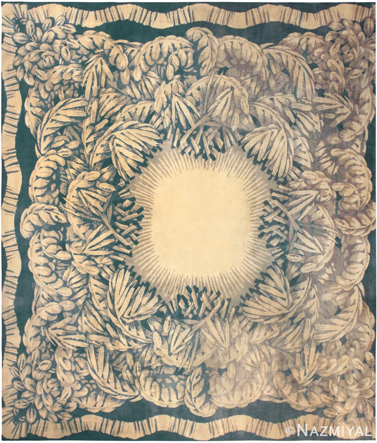 Large Antique French Art Deco Rug 71757 by Nazmiyal Antique Rugs