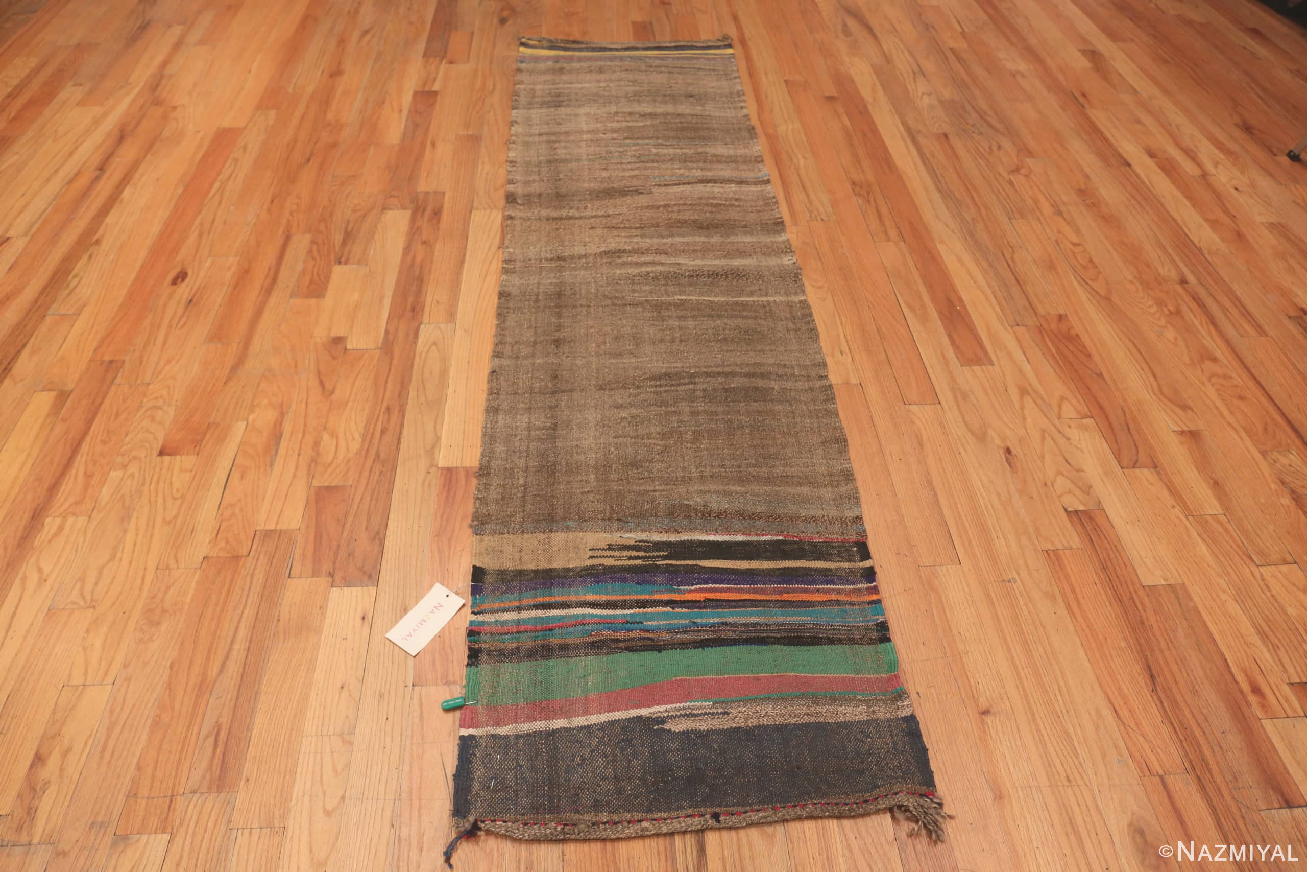 Whole View Of Artistic Colorful Vintage Persian Kilim Runner Rug 60370 by Nazmiyal Antique Rugs