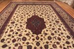 Whole View Of Large Vintage Persian Mashad Rug Signed Saber 71765 by Nazmiyal Antique Rugs